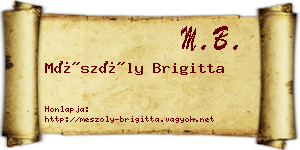 Mészöly Brigitta névjegykártya